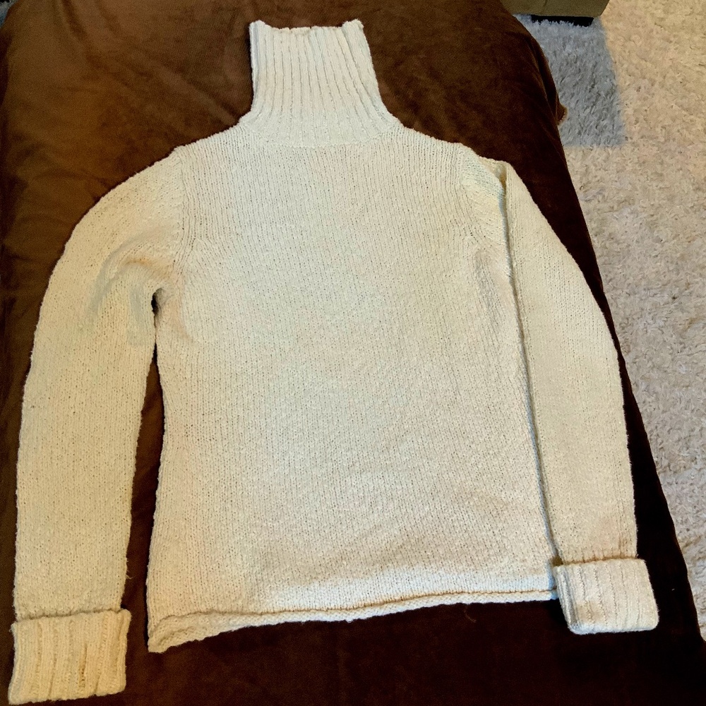 Sundance Cream M Turtleneck Sweater Alpine Minimalist Monochrome Scandi
